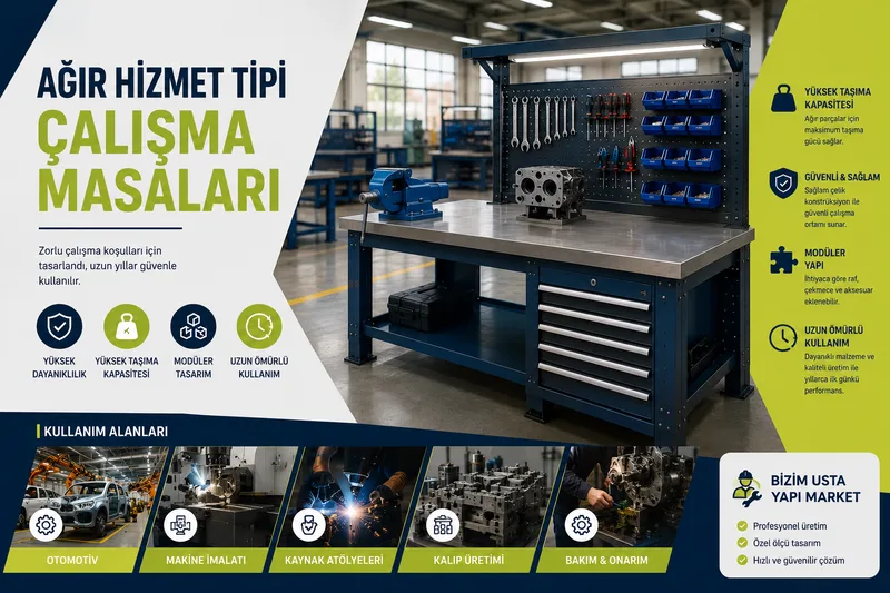 Ağır Hizmet Tipi Çalışma Masaları Nerelerde Kullanılır?