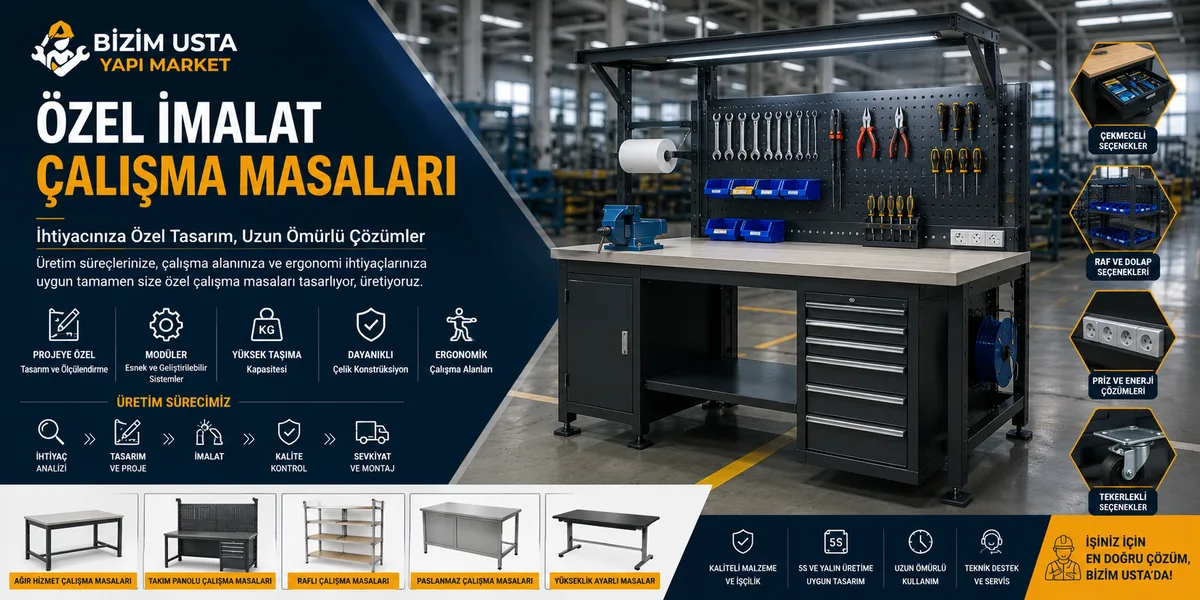 ÖZEL İMALAT ÇALIŞMA MASALARI