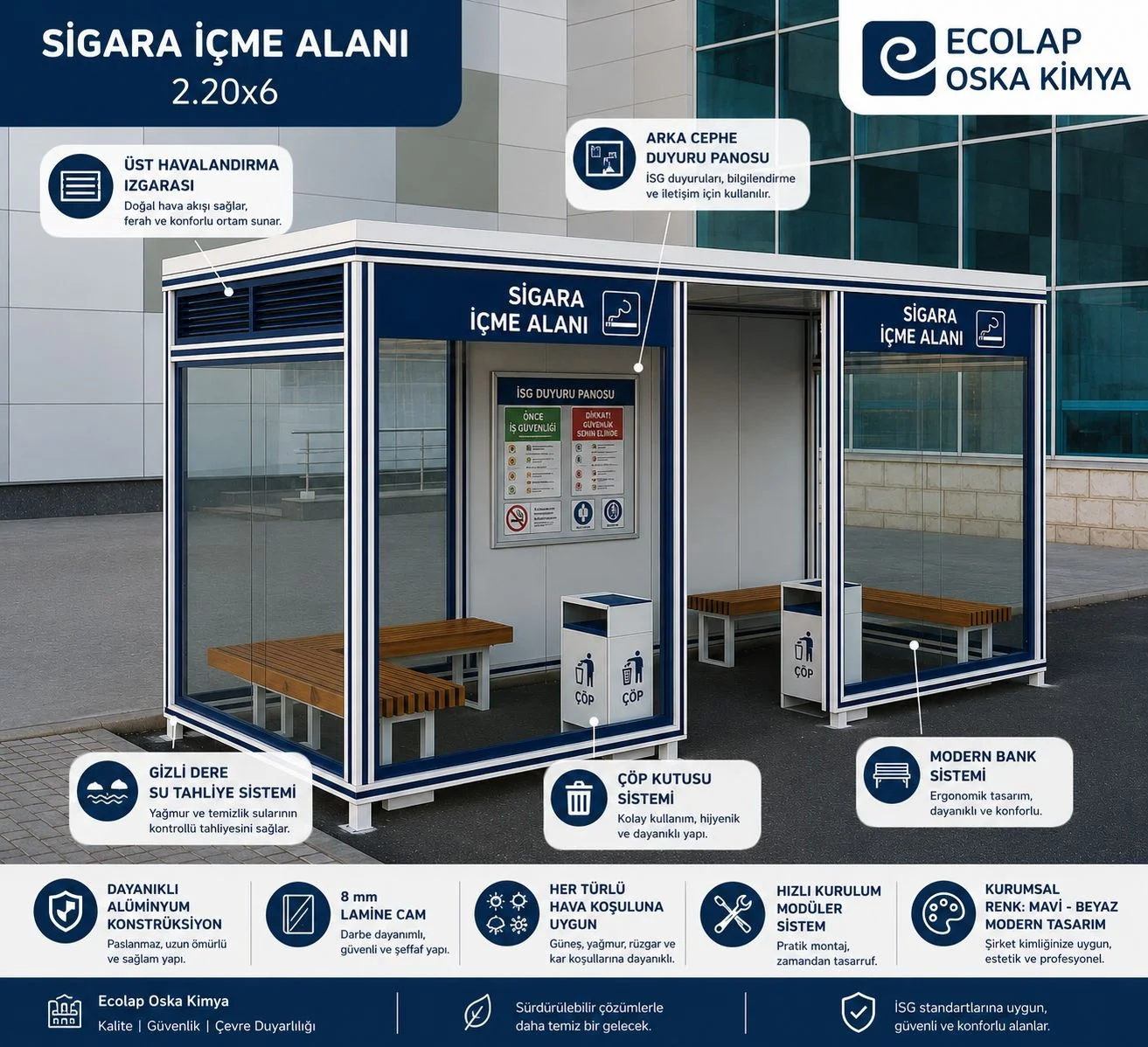 Ecolap Oska Kimya Sigara İçme Alanı 