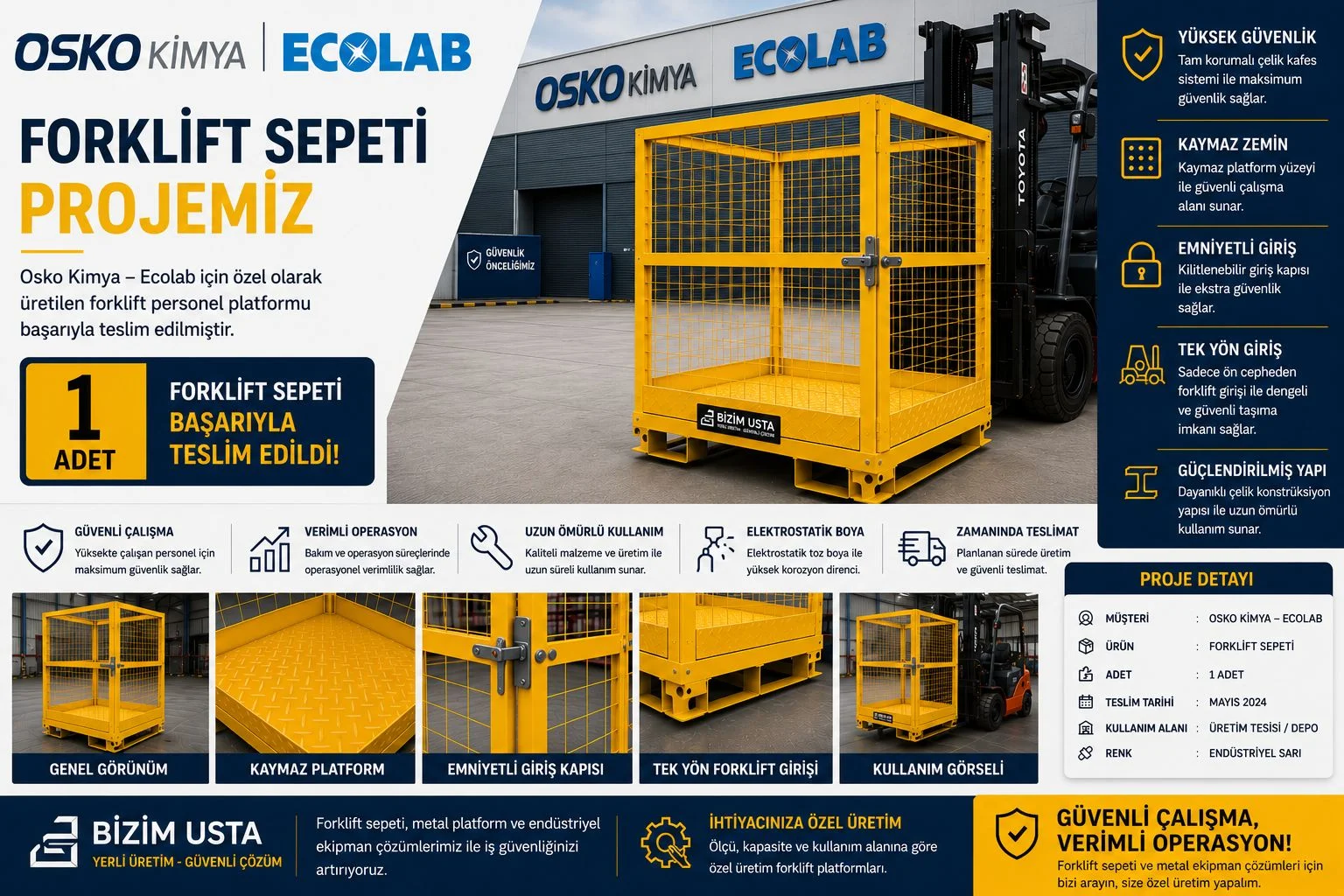 Osko Kimya – Ecolab Forklift Sepeti Projemiz