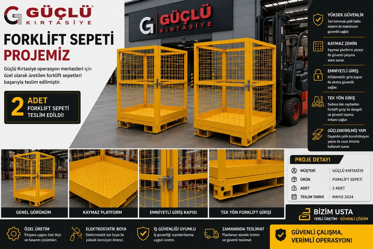 Güçlü Kırtasiye Forklift Sepeti Projemiz