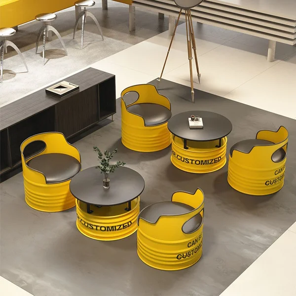 USTA BARREL PRO Varil Mini Lounge Seti (3’lü – 2 Koltuk + 1 Sehpa)