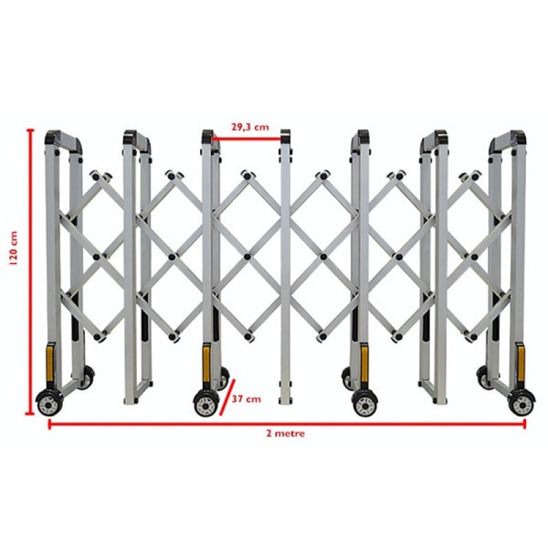 Alüminyum Akordiyon Bariyer 2 Metre