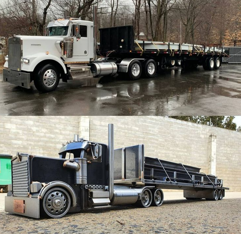 Peterbilt 389 Truck Model Metal Kafa ve Yük Taşıma Kasası